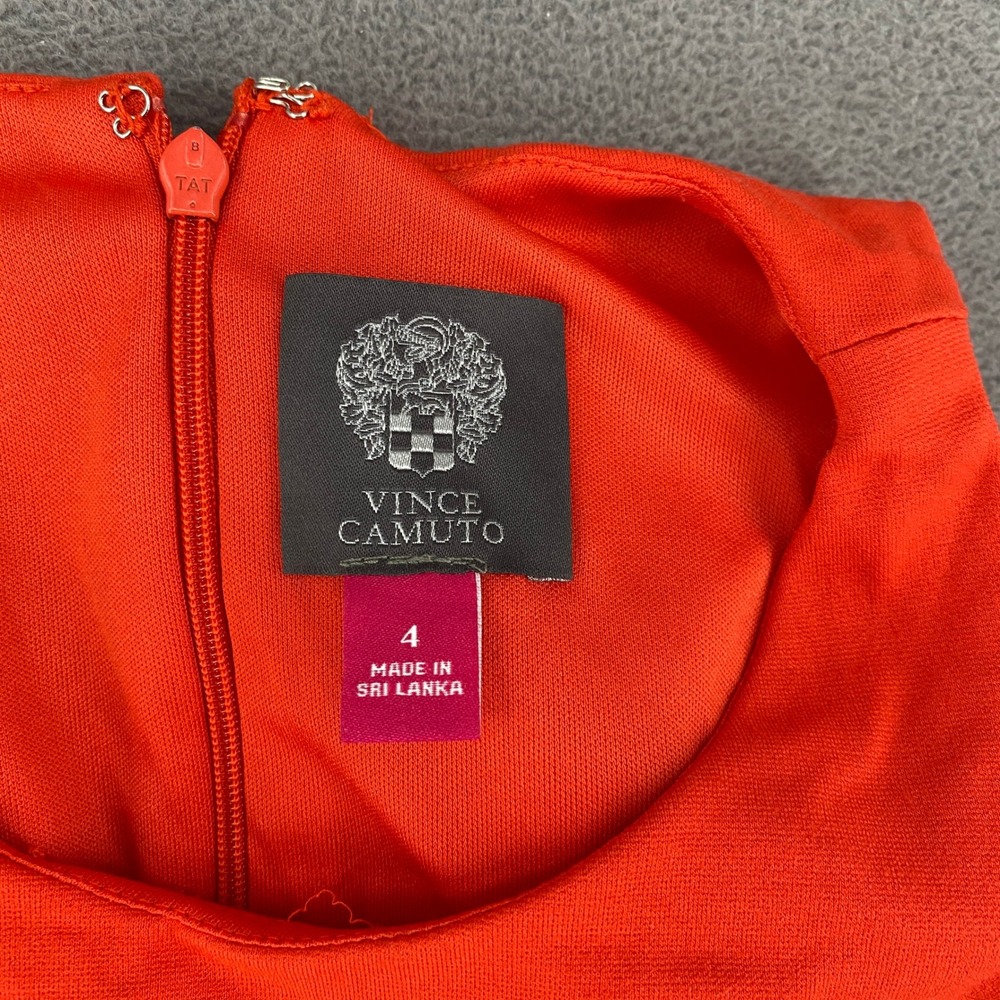 Vince Camuto Women Orange Floral High Low Maxi Dress Sleeveless Size 4 5969 - Picture 2 of 9